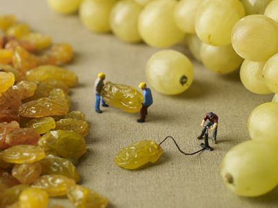 Need a little vacation?  

Take a trip into the miniature world of Pierre Javelle and Akiko Ida, where raisins swell into grapes and lemons light the sky: http://wny.cc/1dYlYei