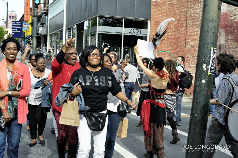 Heading toward Pack Square